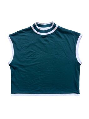 CALIA Sea Green Mock Neck Crop Tank NWT